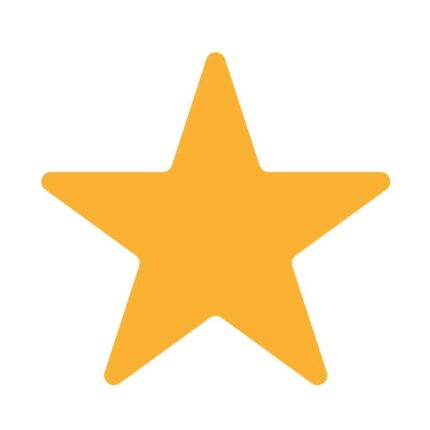 Estrella de vinilo amarilla de 4cm